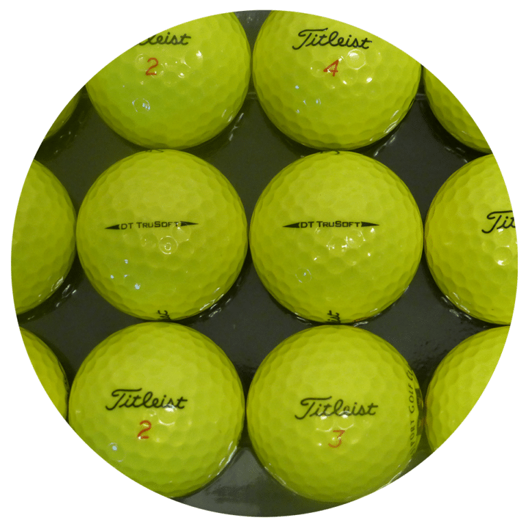 Used Titleist DT Trusoft Yellow Golf Balls Second Hand Golf Balls 4 You